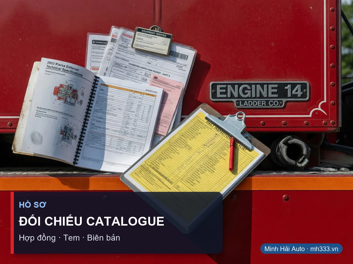 Hồ sơ catalogue và hợp đồng khi nhận xe cứu hỏa