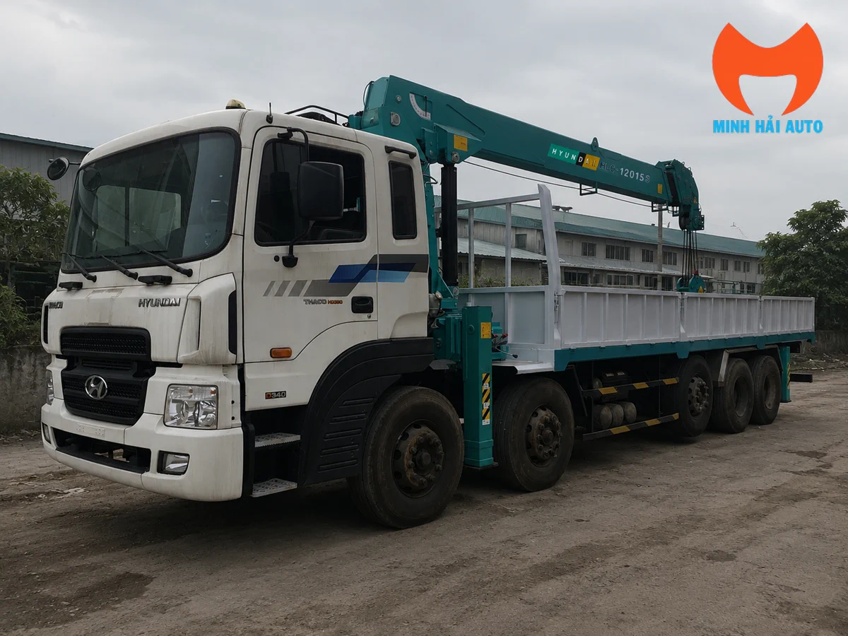 Hyundai HD320 gắn cẩu 10 tấn Hyundai Everdigm