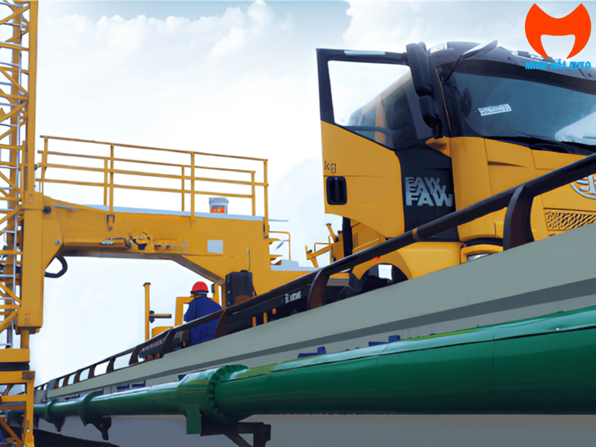 Ket cau dan nang cua xe kiem tra gam cau chuyen dung