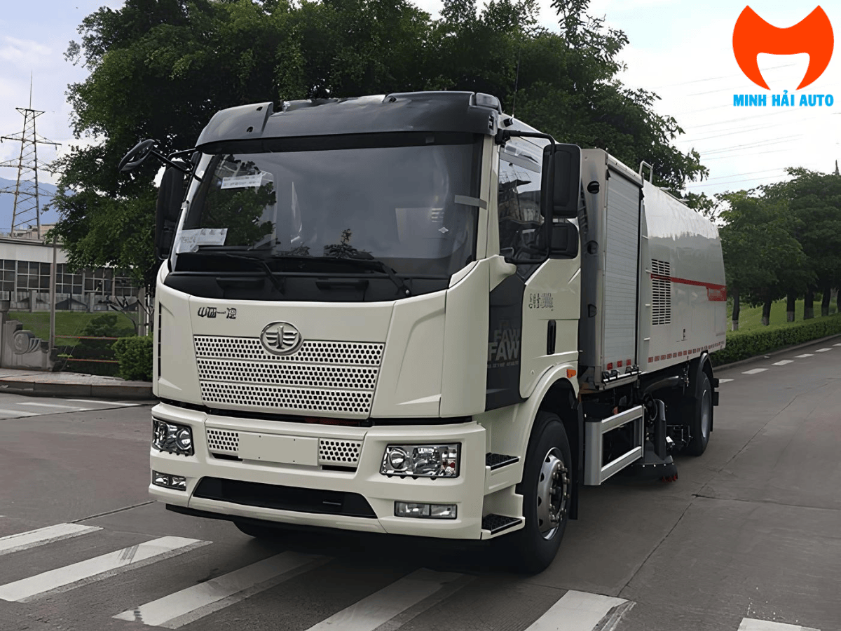 Kết cấu thùng chứa rác Inox xe quét đường