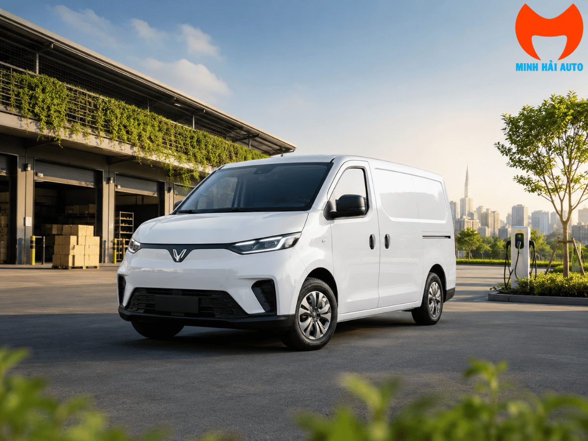 Khoang hàng 2,6 m3 của xe tải van điện VinFast EC Van 2026