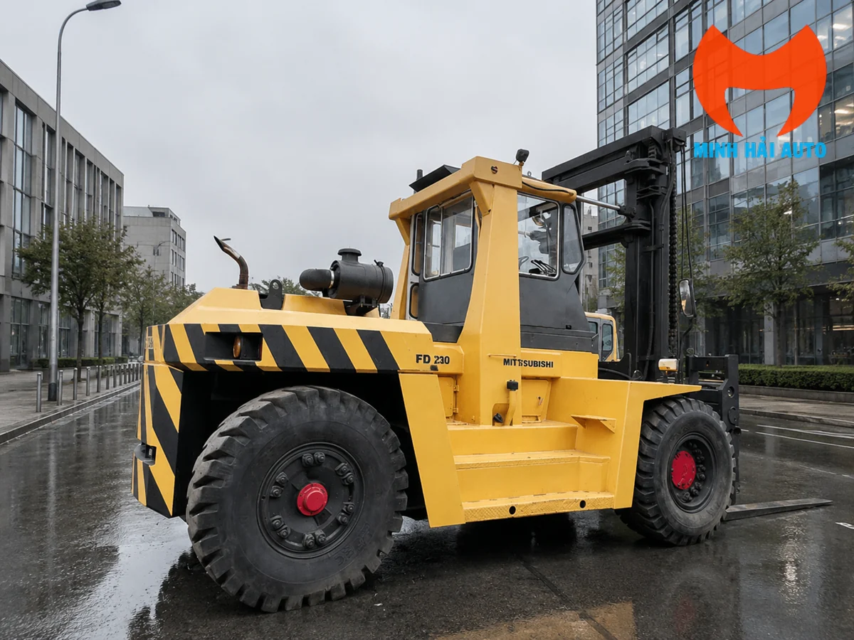 Khung nâng và cabin xe forklift Mitsubishi FD230