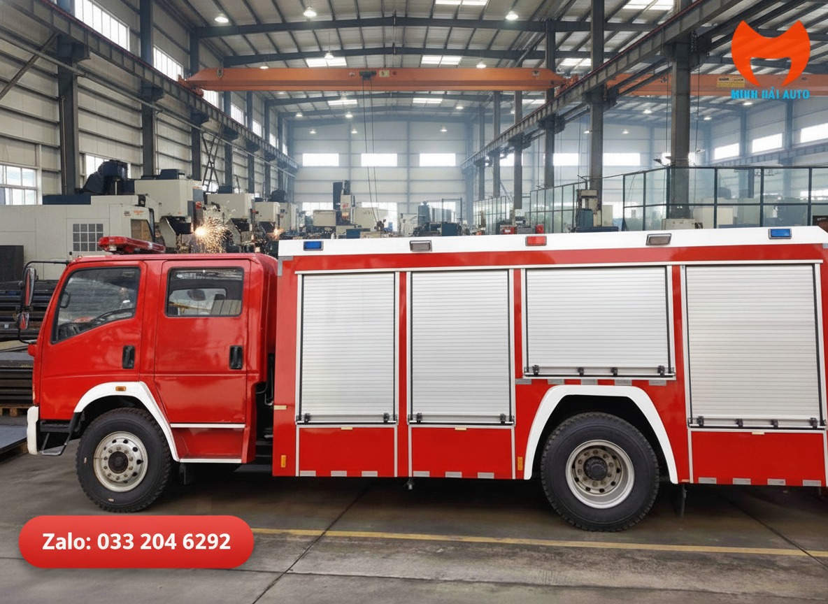 Noi that cabin doi xe cuu hoa Isuzu FVR 5 khoi