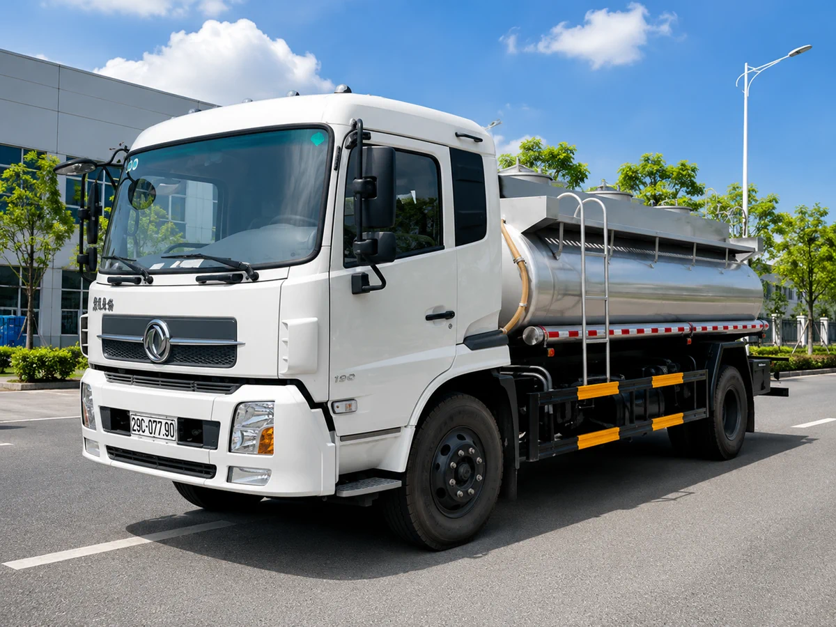 Hệ thống bơm Daeyang Hàn Quốc và đường ống cấp xả xe xi téc dầu Dongfeng 10.6 khối