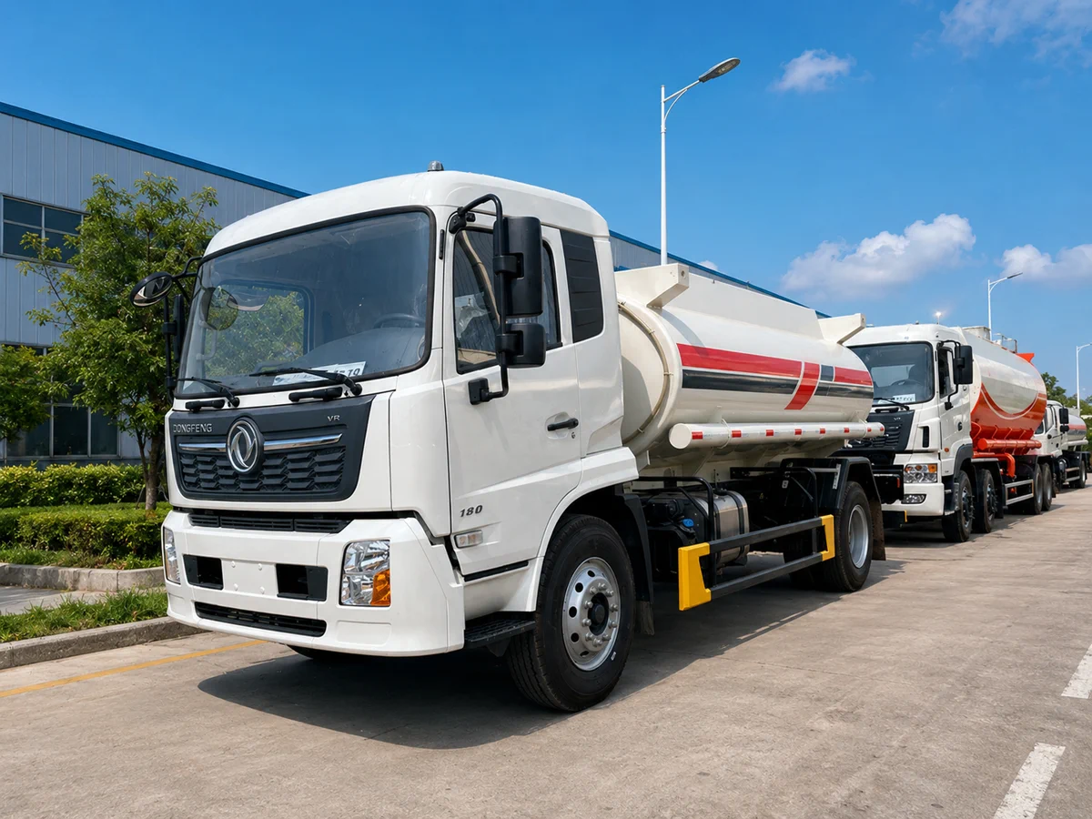 Ô tô xi téc chở dầu diesel Dongfeng 10.6 khối chia 4 ngăn