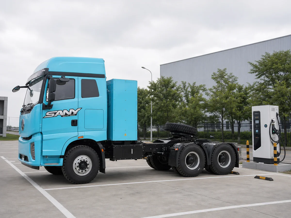 Sạc pin SANY EVJL425CG64-80 tại bãi logistics Sạc pin SANY EVJL425CG64-80 tại bãi logistics