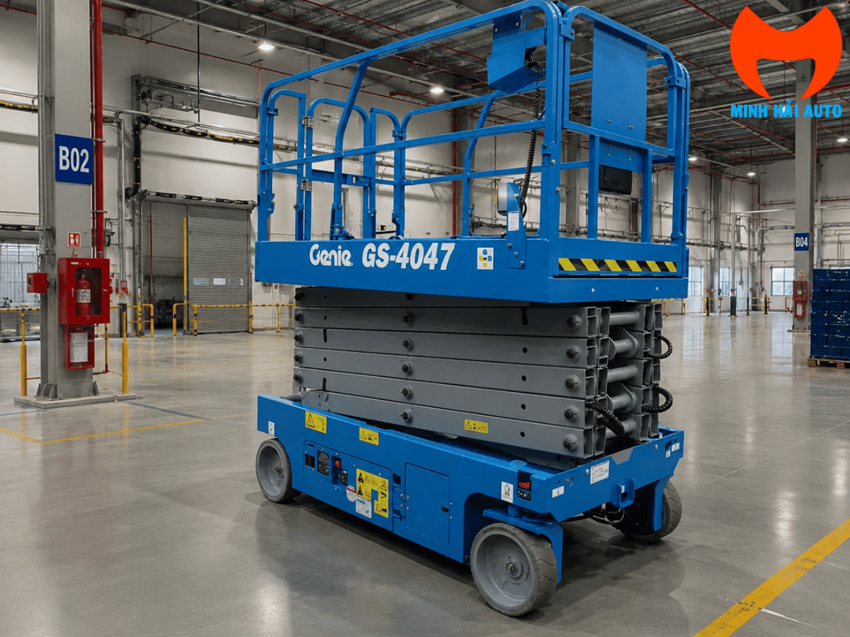 Sàn thao tác xe nâng người cắt kéo Genie GS-4047