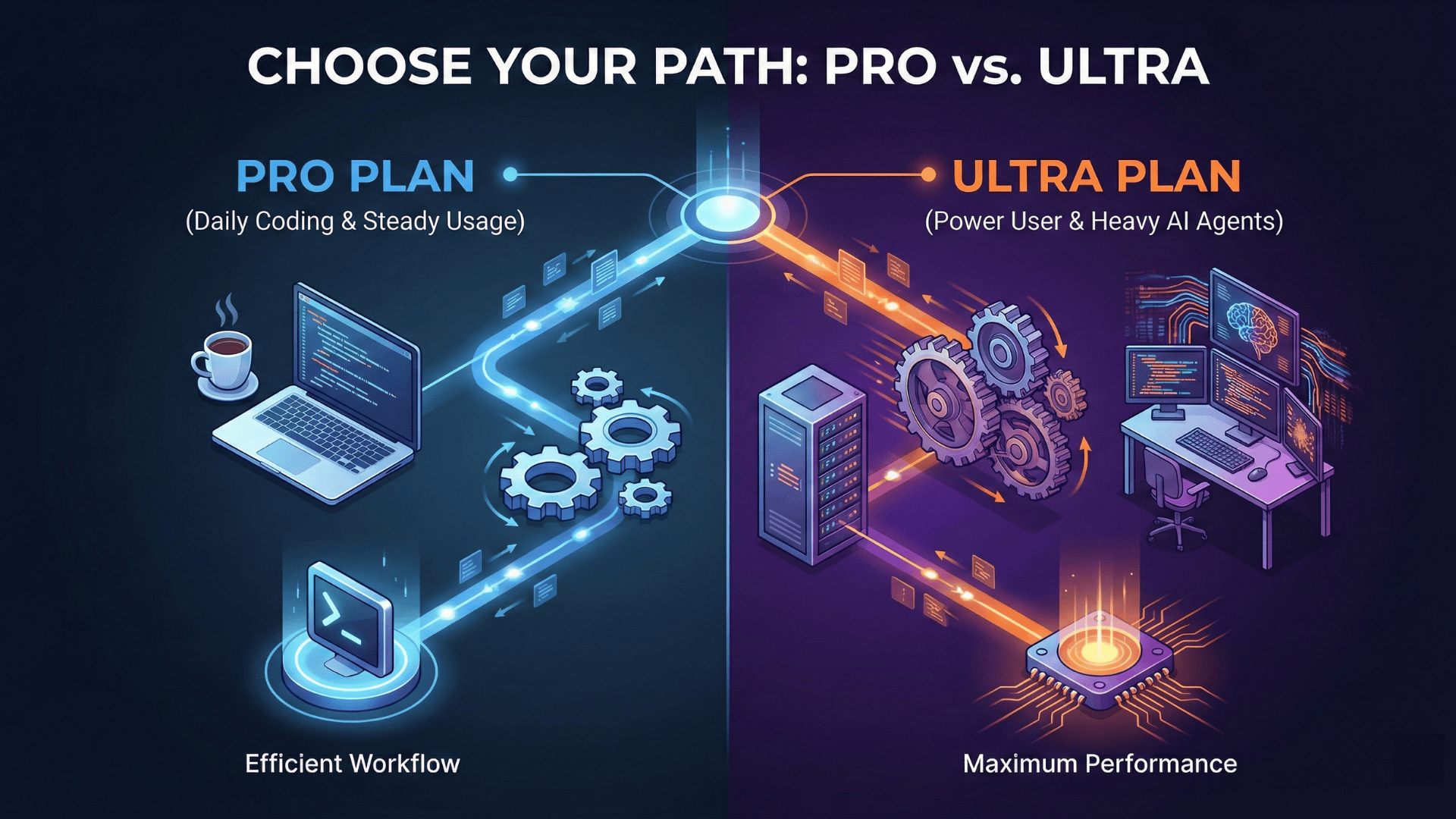 Sơ đồ giúp chọn gói Cursor phù hợp với nhu cầu dự án