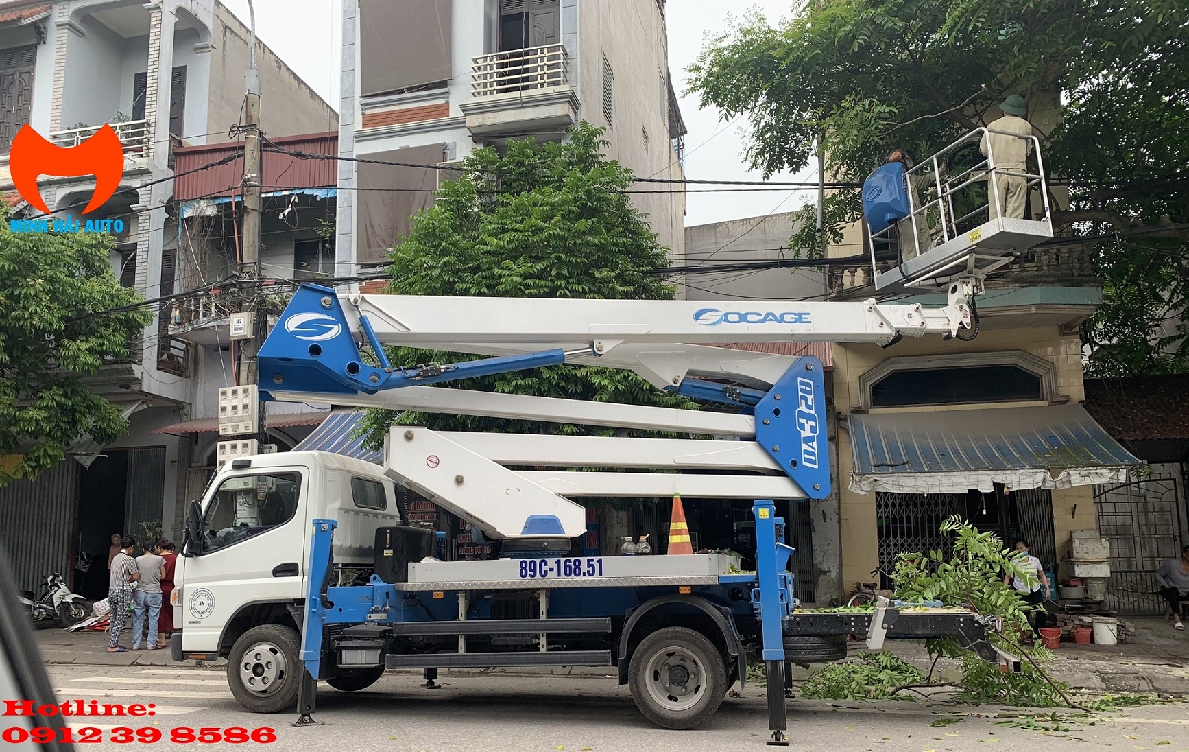 xe thang nâng người 28m sửa chữa điện Isuzu Socage DA328