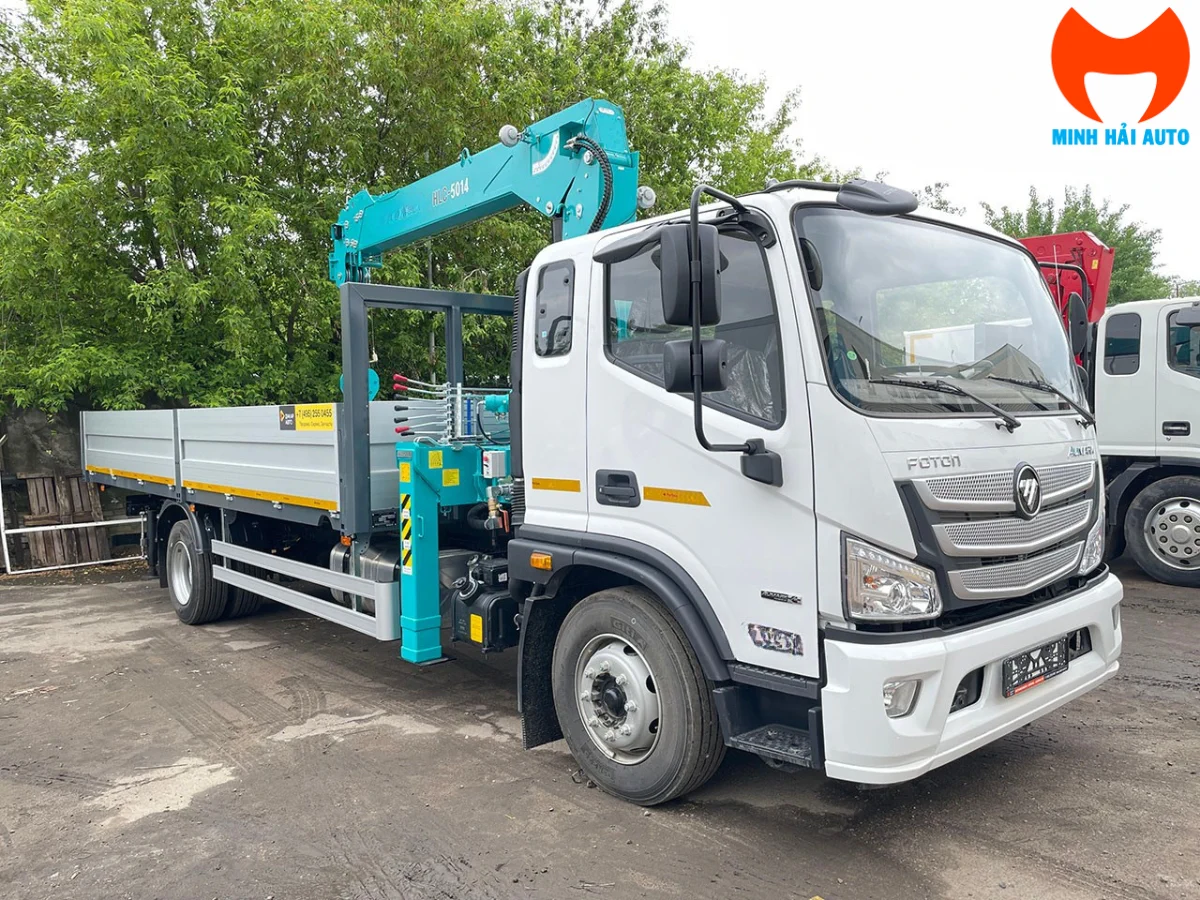 thùng hàng dài 6,2 mét xe FOTON S120 gắn cẩu