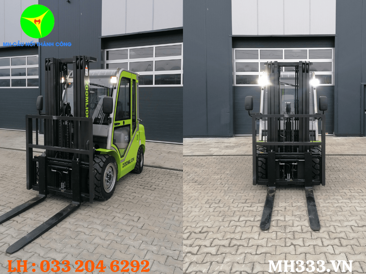 Hình ảnh cận cảnh cabin hoặc khu vực điều khiển của xe nâng FD30H