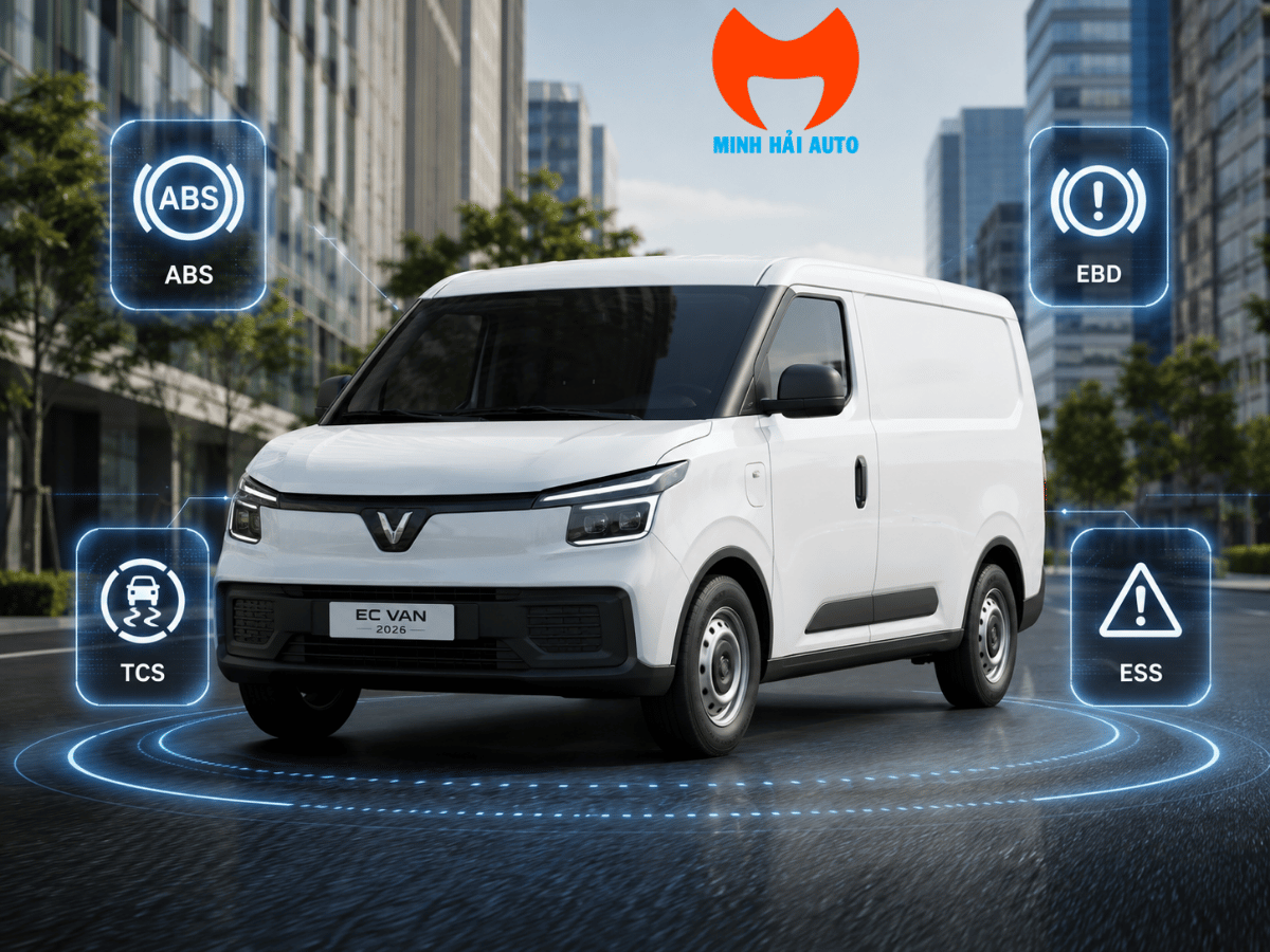 Trang bị an toàn ABS EBD TCS ESS trên VinFast EC Van 2026