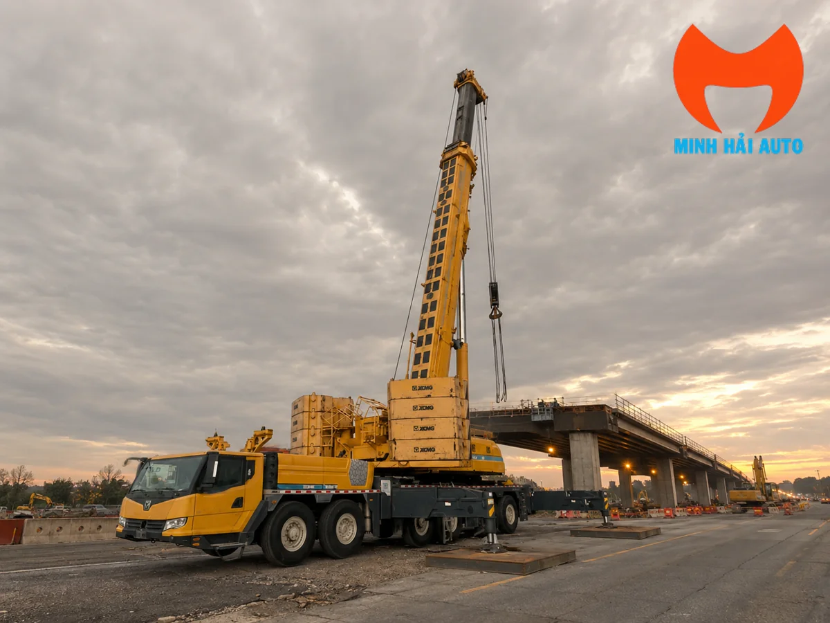 Tư vấn chọn xe cẩu bánh lốp XCMG theo công việc
