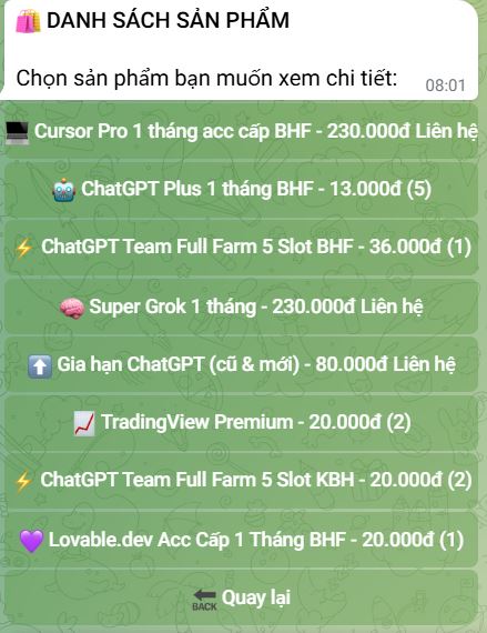 Bot tele bán hàng giá rẻ