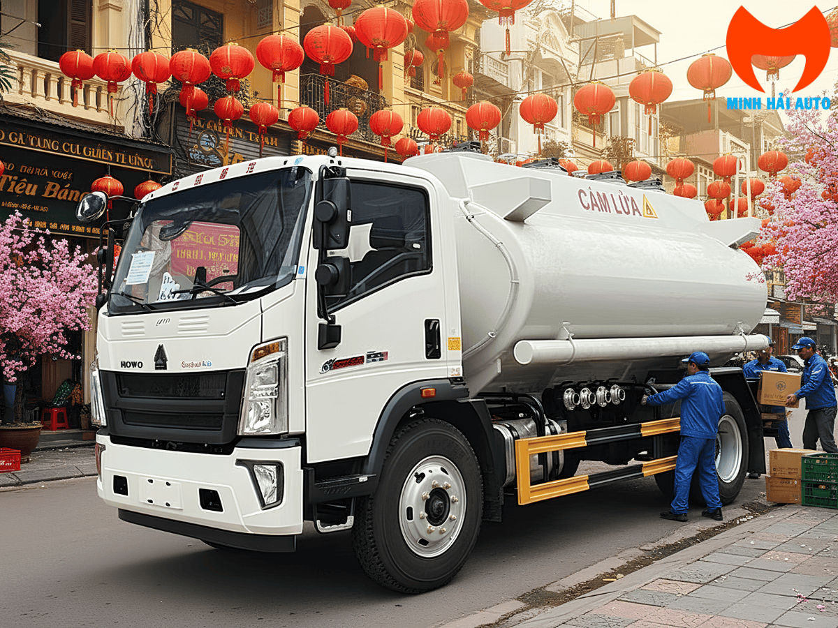 Xe bồn chở xăng dầu Howo 11 khối Euro 5