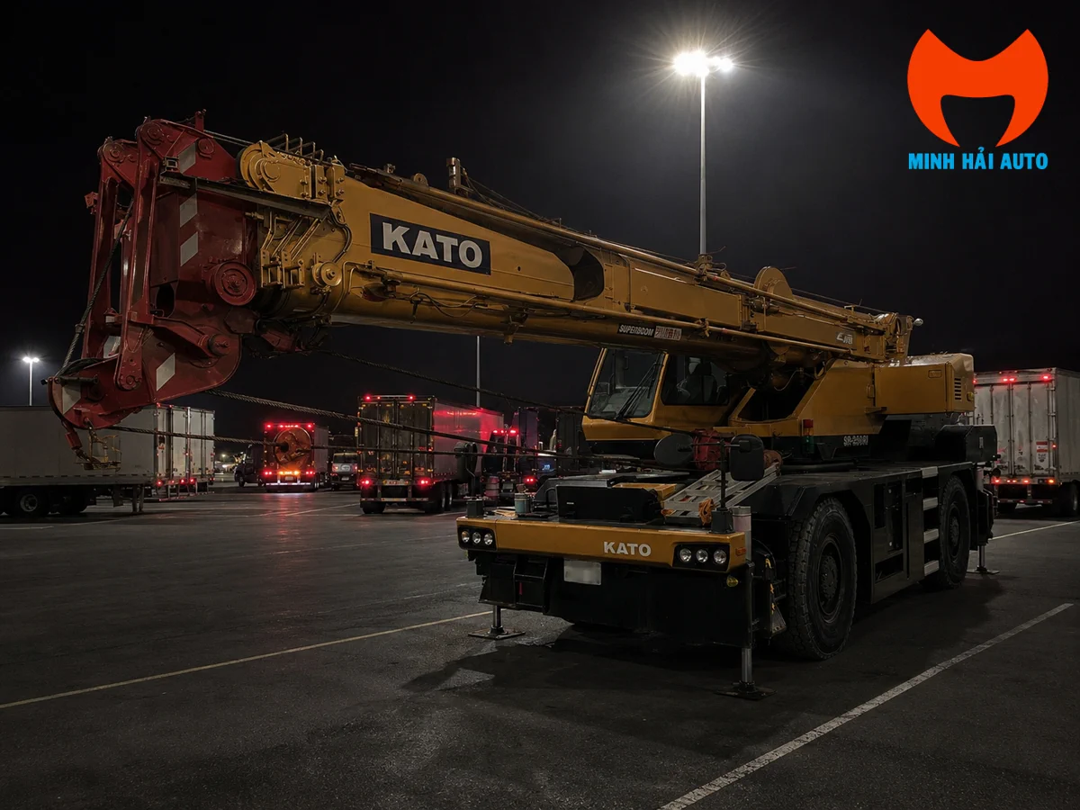 Xe cẩu bánh lốp Kato