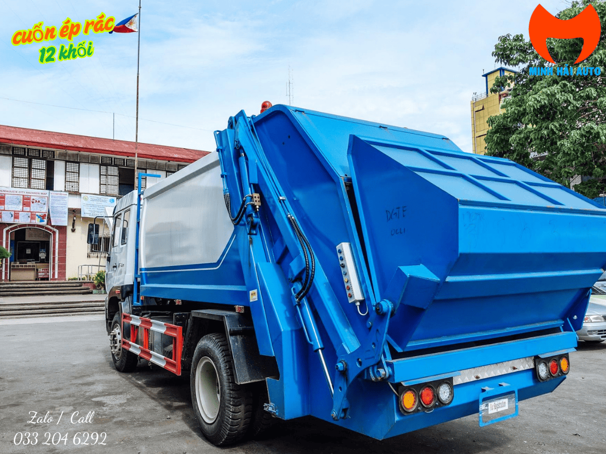 Xe cuốn ép rác 12 khối hổ vồ