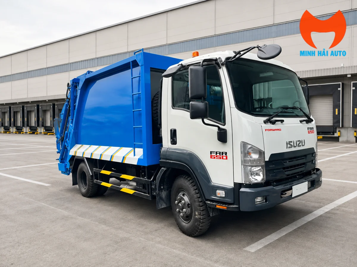 Xe cuốn ép rác Isuzu lựa chọn theo tuyến thu gom thực tế