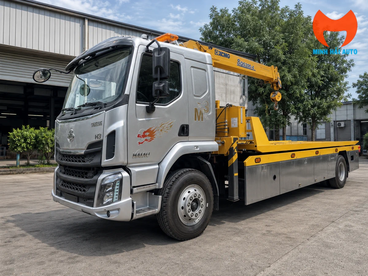 Cẩu XCMG GSQS125TL-4 trên xe cứu hộ Chenglong M3