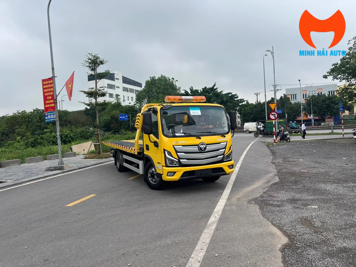 Xe cứu hộ sàn trượt Foton vận hành thực tế