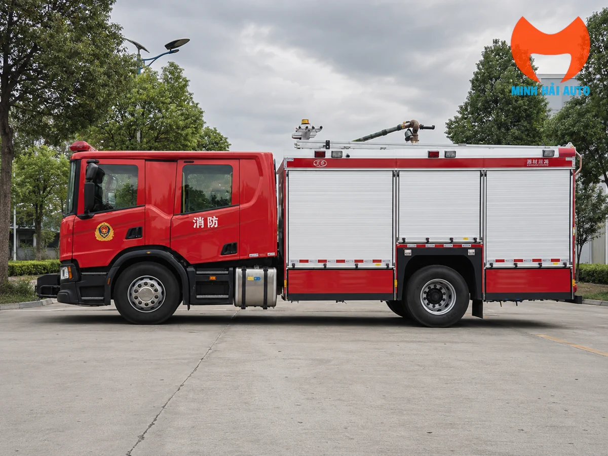 Xe cứu hỏa 4 khối nền SCANIA cabin 6 chỗ Xe cứu hỏa 4 khối nền SCANIA cabin 6 chỗ