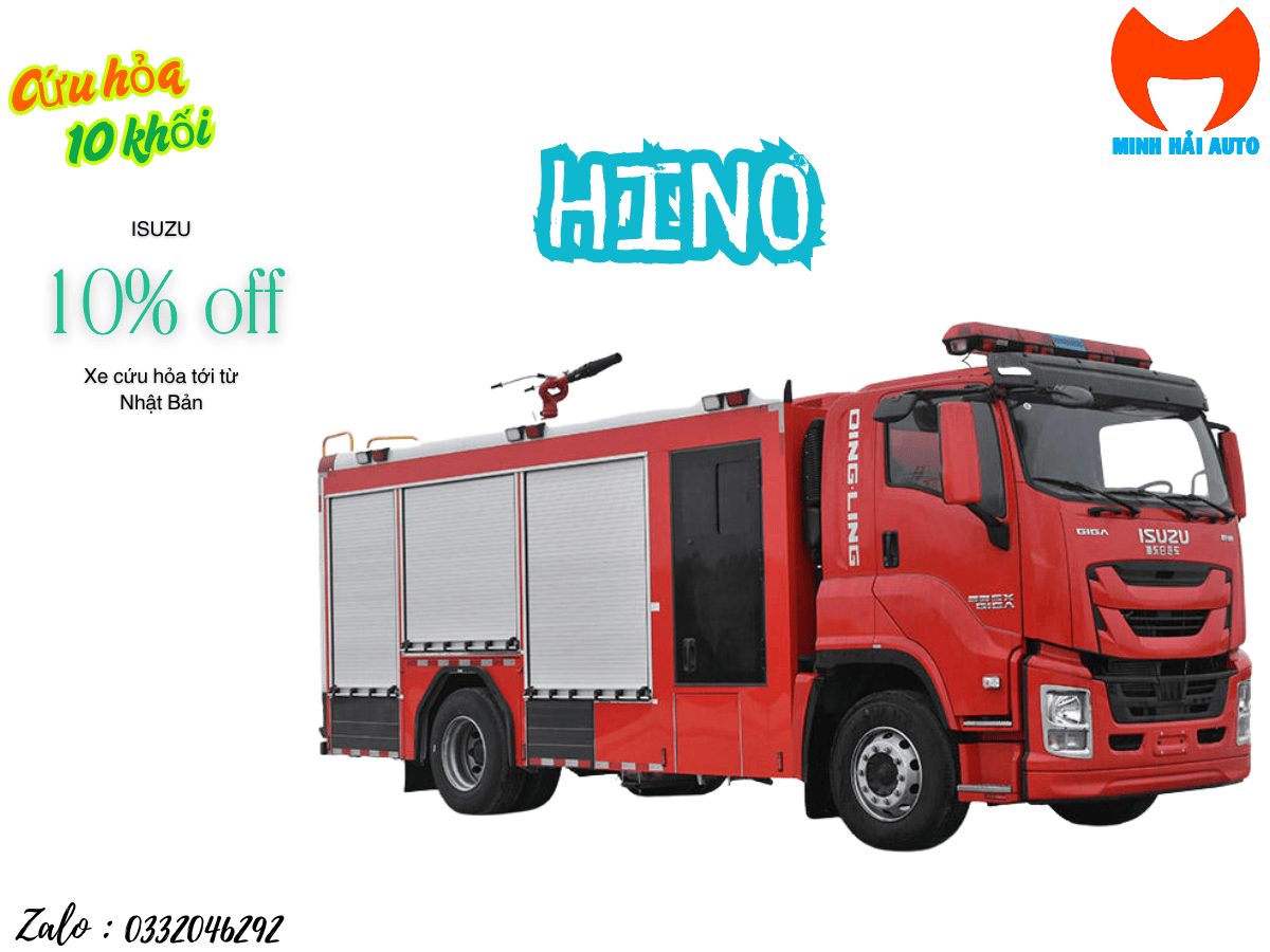 Xe Cứu Hỏa HINO 10 Khối nền isuzu