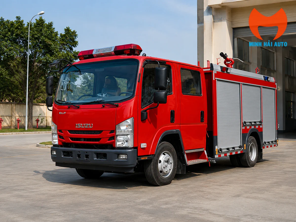 Xe chữa cháy cơ động hỗ trợ xử lý cháy lan ở vùng ven rừng