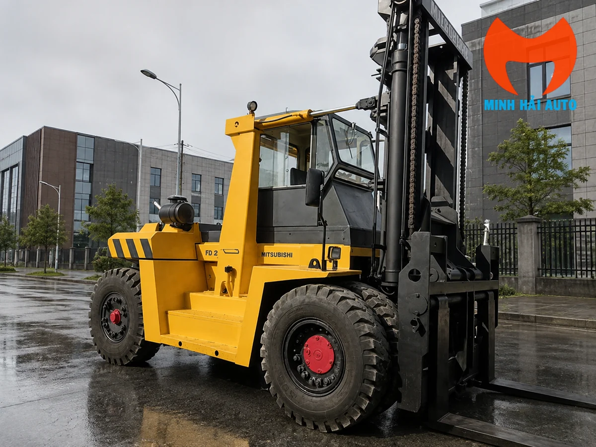 Xe nâng dầu Mitsubishi FD230 nhìn ngang