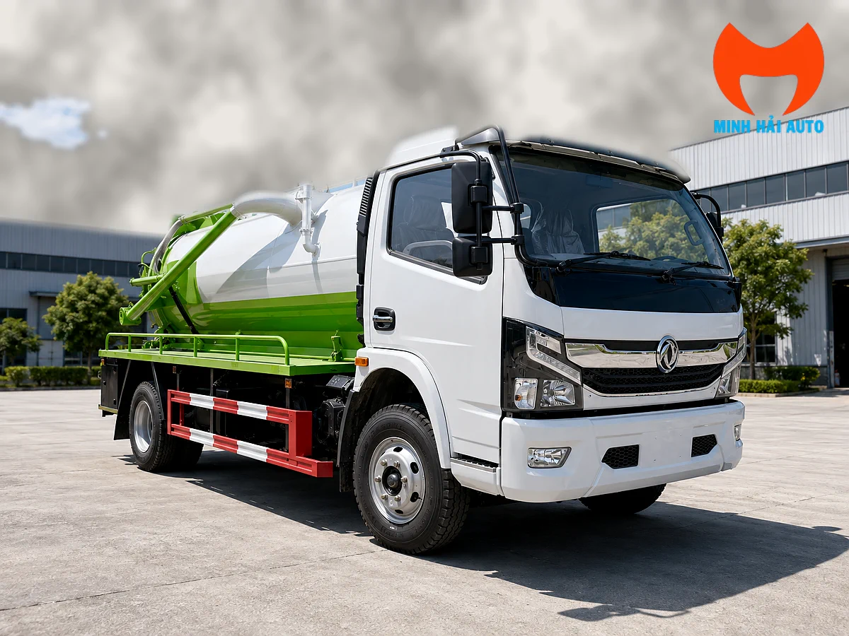 Xe hút chất thải 6 khối hút bể phốt