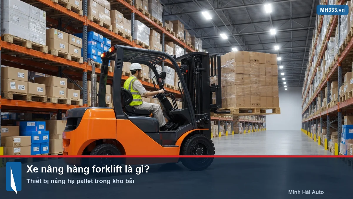 Xe nâng hàng forklift là gì vận hành trong kho bãi