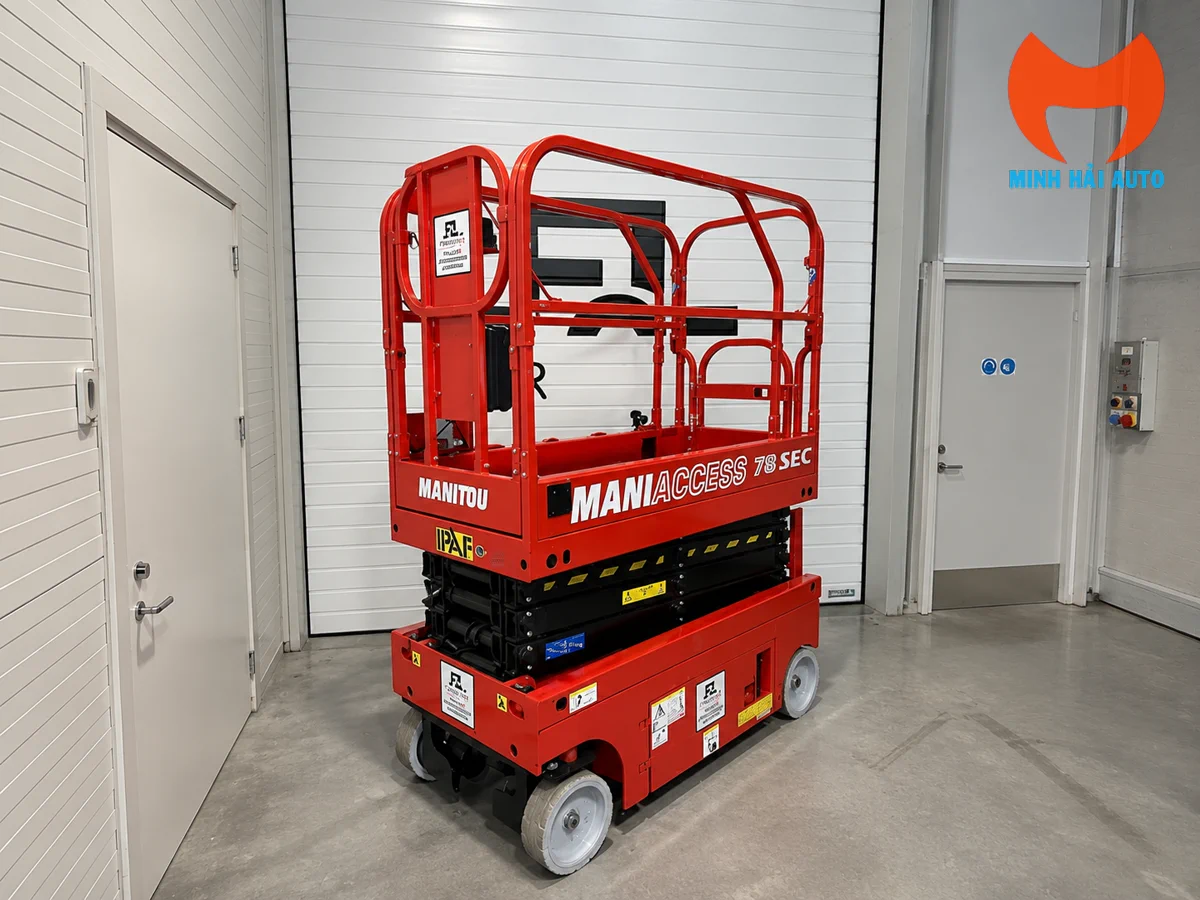 Xe nâng thang điện Manitou 78 SEC tại Minh Hải Auto