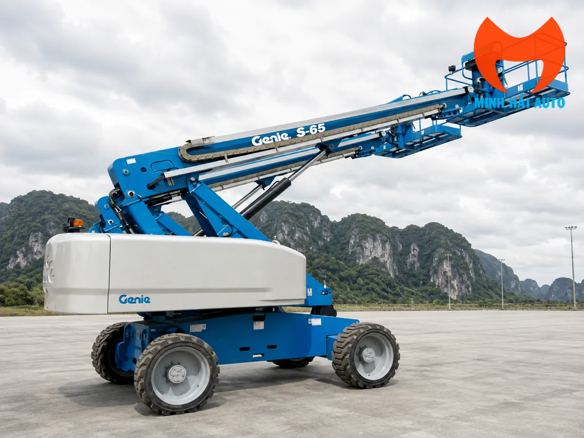 Xe nâng người Genie dạng cần thẳng dùng làm hình minh họa thiết bị