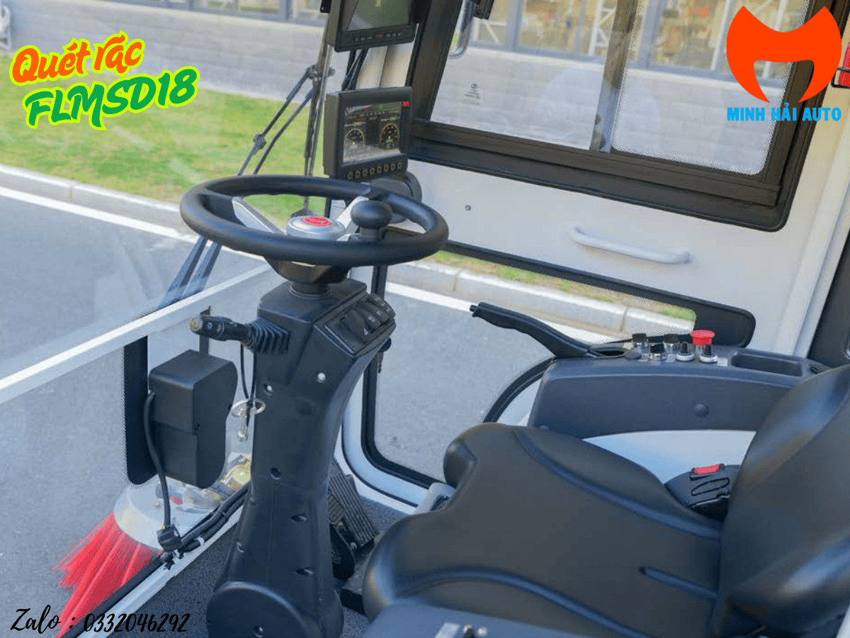 Xe quét đường mini FLMSD18 nhìn từ phía sau