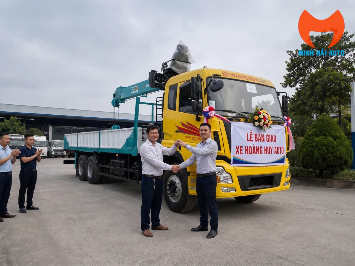 Cabin Dongfeng KL270 3 chân gắn cẩu Hyundai Everdigm 8 tấn