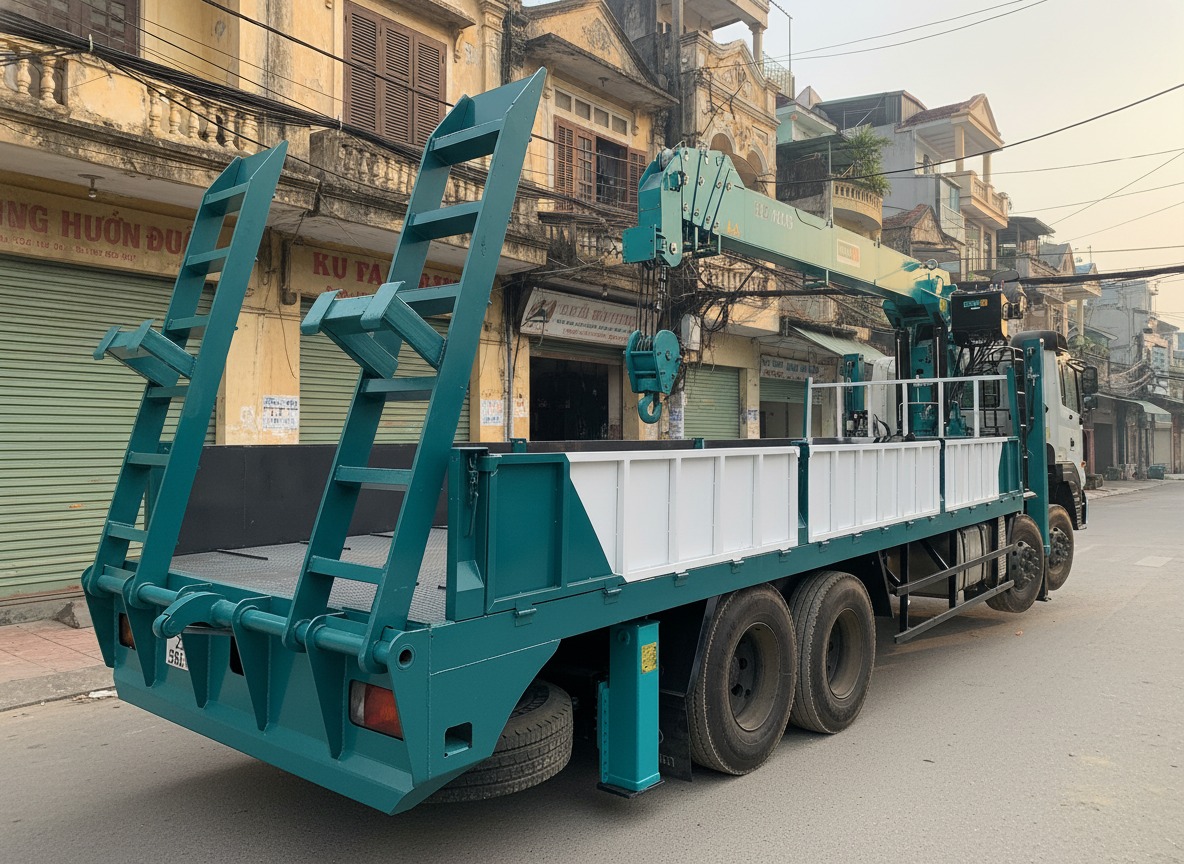 Xe tải gác cẩu 12 tấn