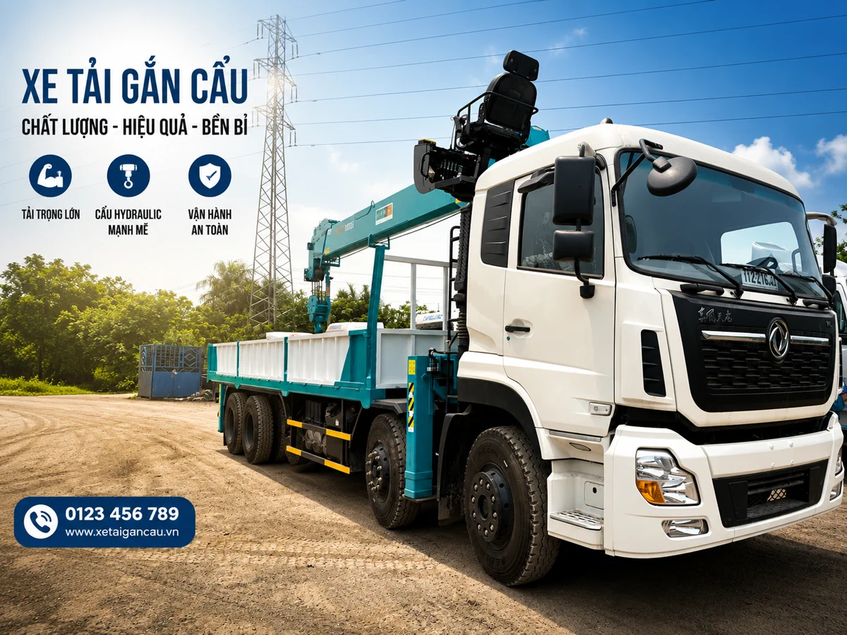 Xe tải gắn cẩu Hyundai Everdigm tại bãi giao xe Minh Hải Auto