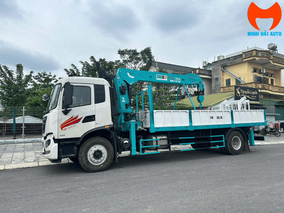 Xe tải gắn cẩu tự hành Minh Hải Auto - minh hoạ