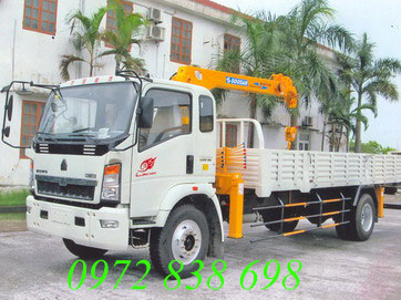 xe tải howo 8 tấn gắn cẩu soosan 3 tấn