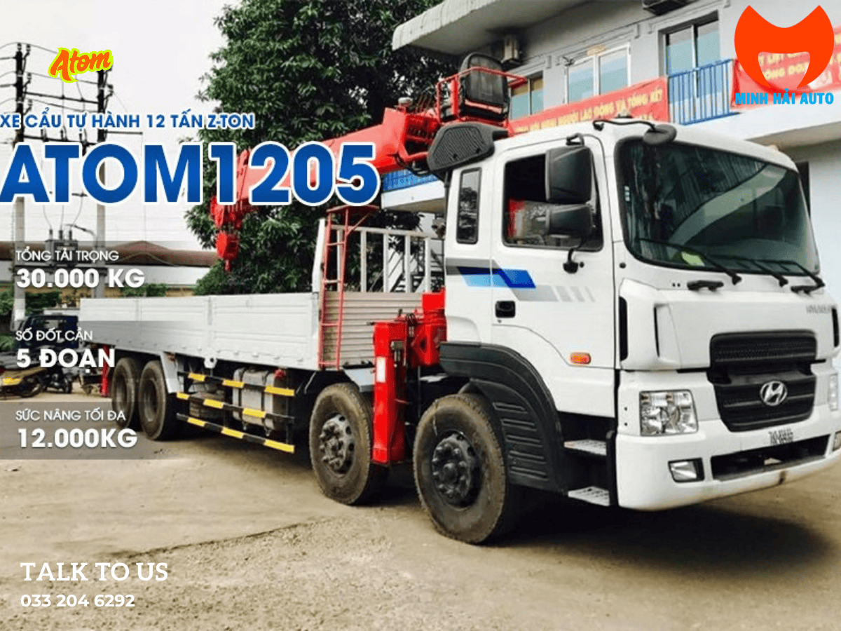 Xe tải Hyundai HD320 gắn cẩu ATOM 1205