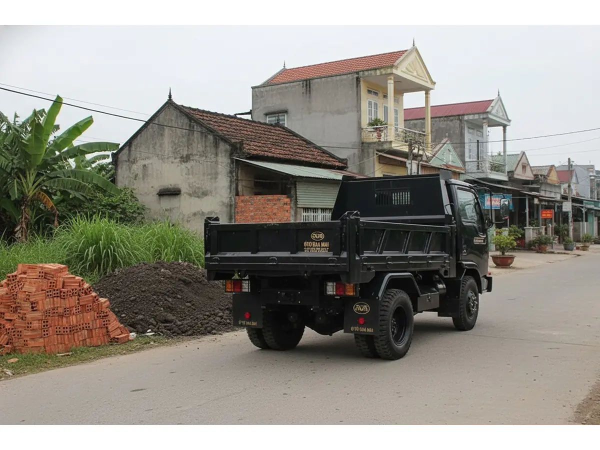 Hệ thống phanh khí nén xe tải tự đổ 2.35 tấn