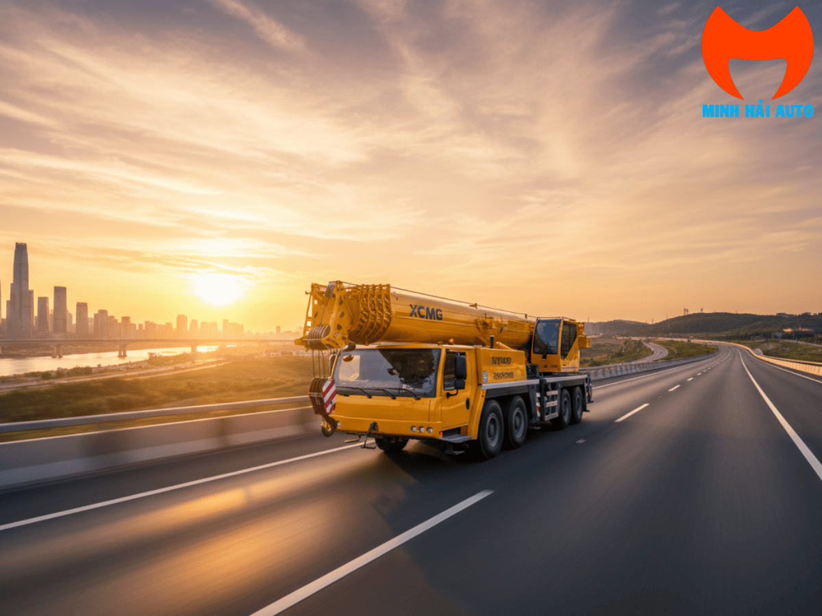 Xe cẩu bánh lốp XCMG