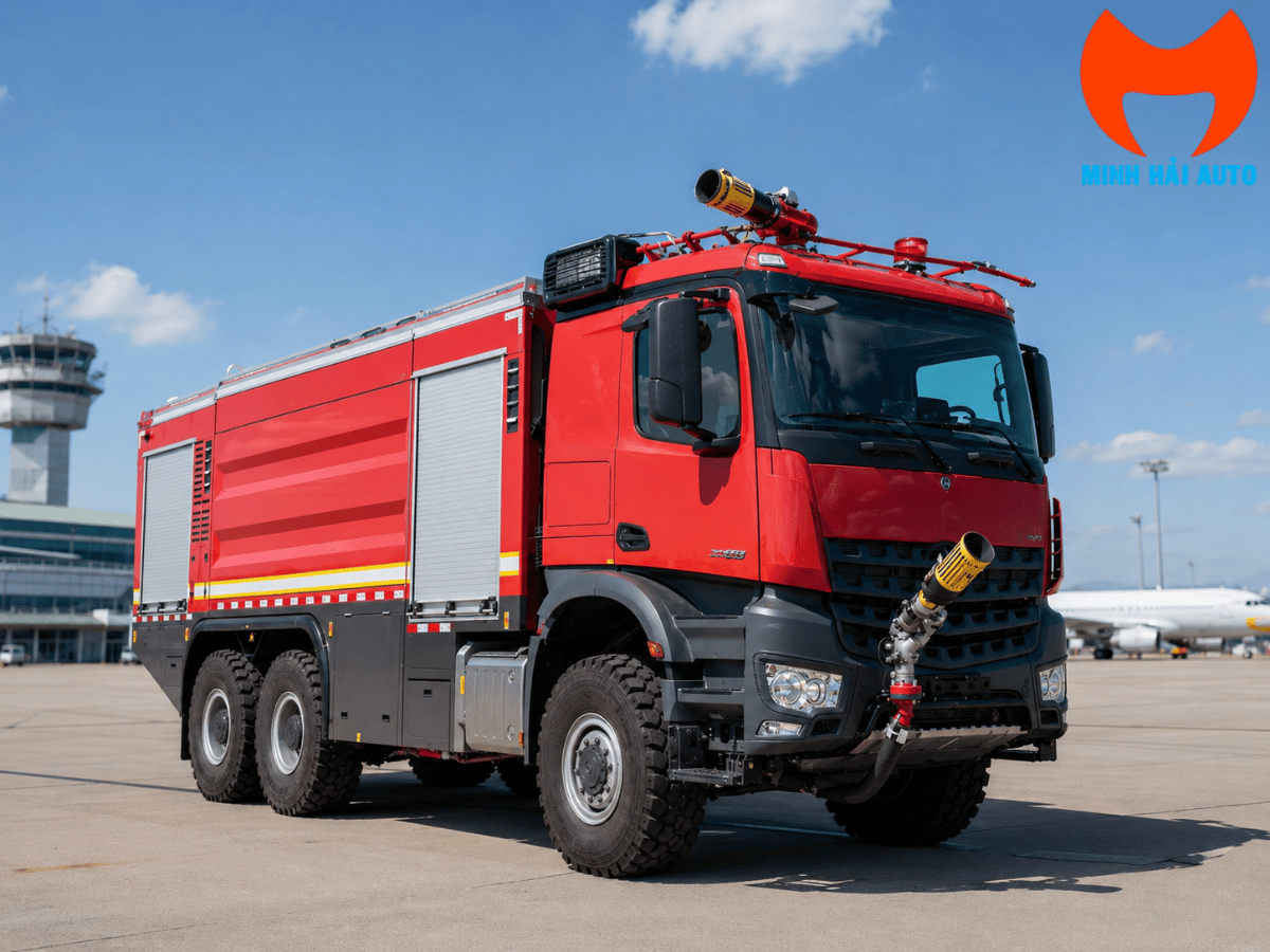 Xe chữa cháy 12 khối Mercedes-Benz 6x6 chuyên dụng ARFF