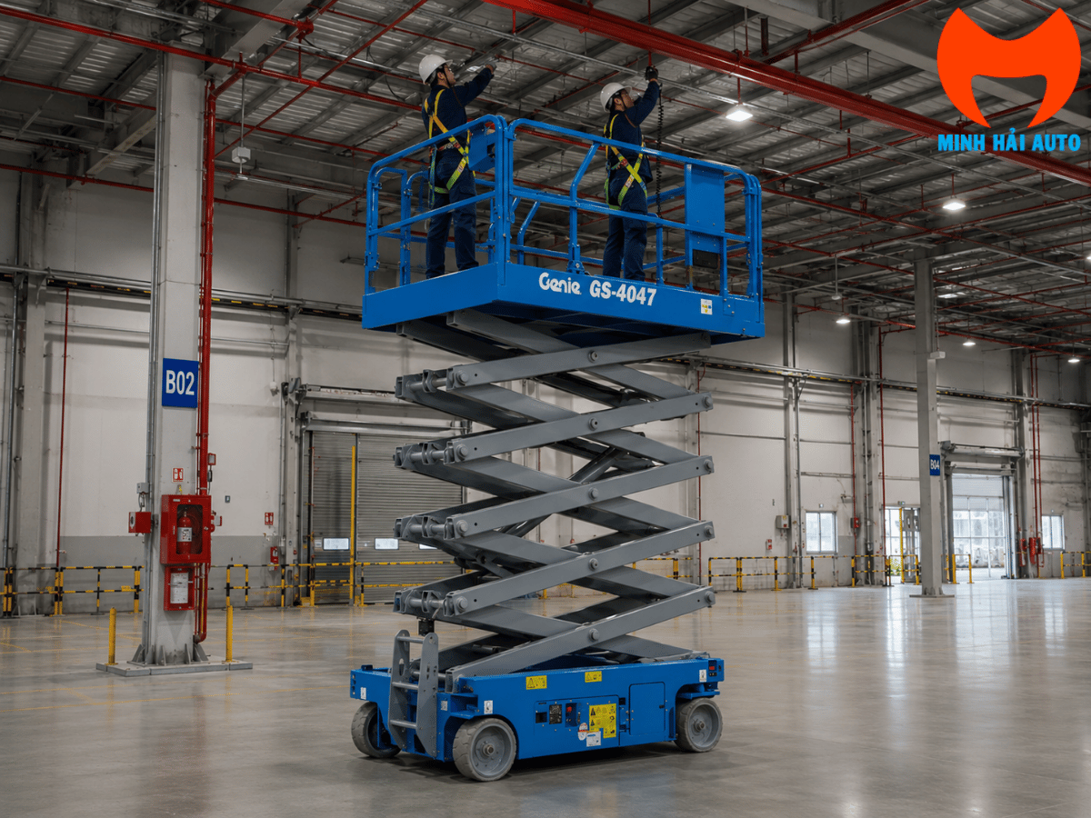 Xe nâng người cắt kéo Genie GS-4047 dùng bảo trì trên cao