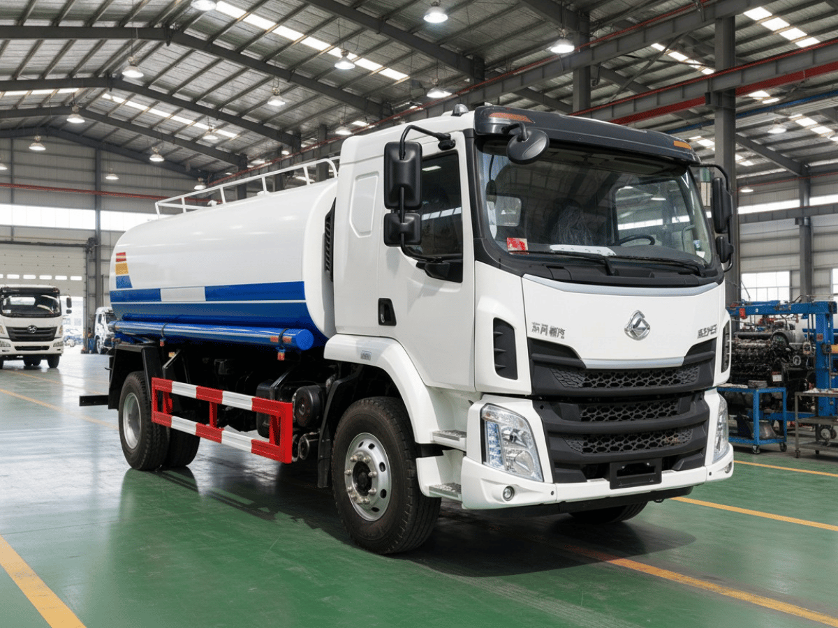 Xe phun nước 9 khối ứng dụng rửa đường đô thị, tưới cây dải phân cách, dập bụi công trường