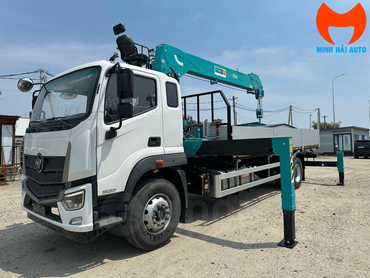 Xe tải Foton AUMARK EST M18 gắn cẩu Hyundai HLC-7016 7 tấn 6 đốt nhập khẩu Hàn Quốc 2026