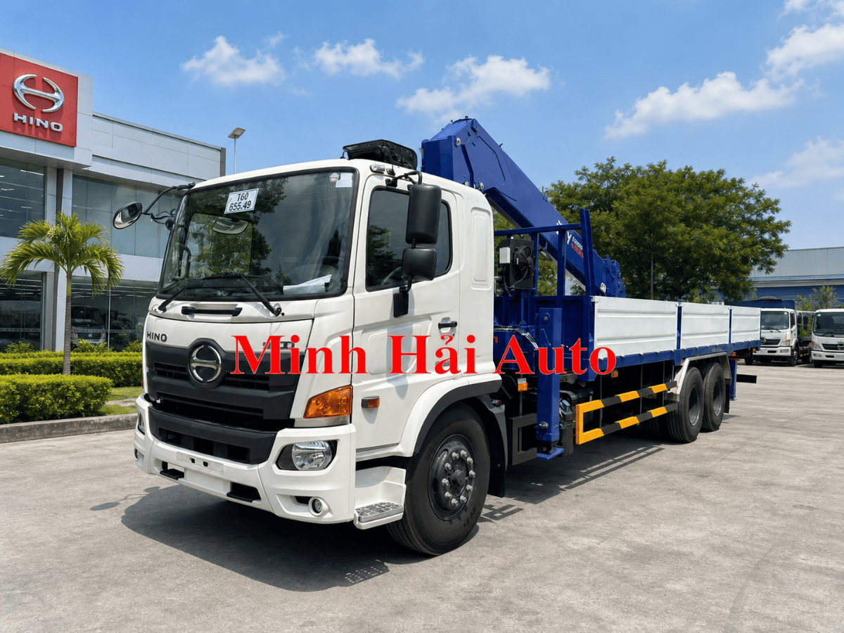 Xe Tải Hino FM8JW7A 3 Chân Gắn Cẩu Dongyang SS2037