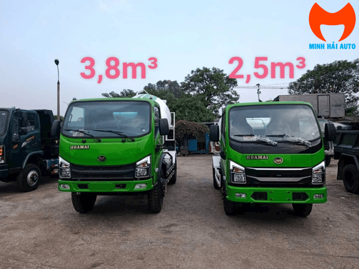 Xe trộn bê tông Hoa Mai 3.8 khối 2 cầu 2026 – Tổng quan thực tế