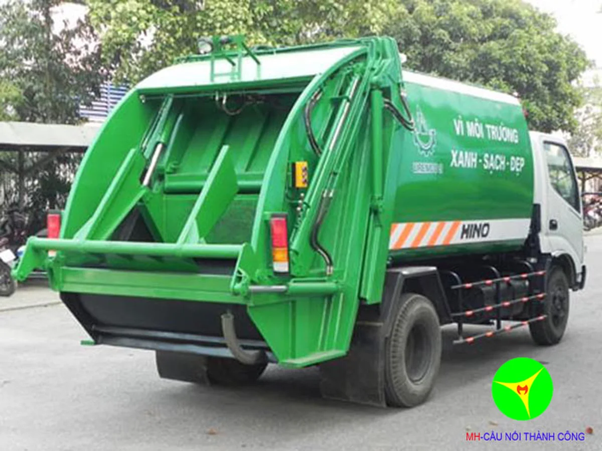 Xe Ép Rác Fuso 5 Khối Dạng Cặp Thùng