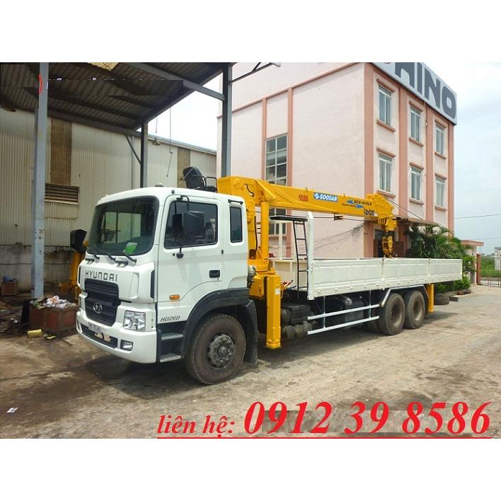 Hyundai HD320 8x4 gắn cẩu Soosan SCS1015LS