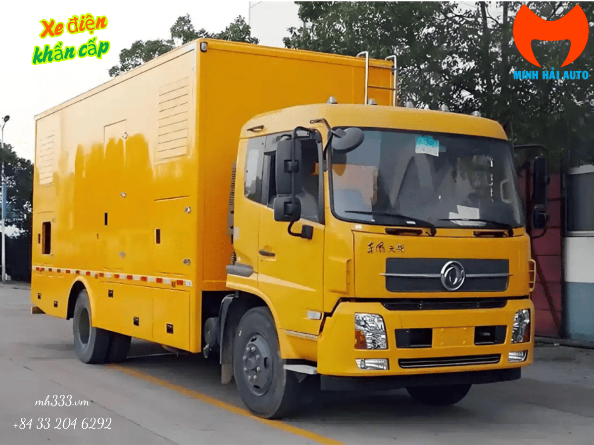 Tổ máy phát điện bên trong xe chuyên dùng